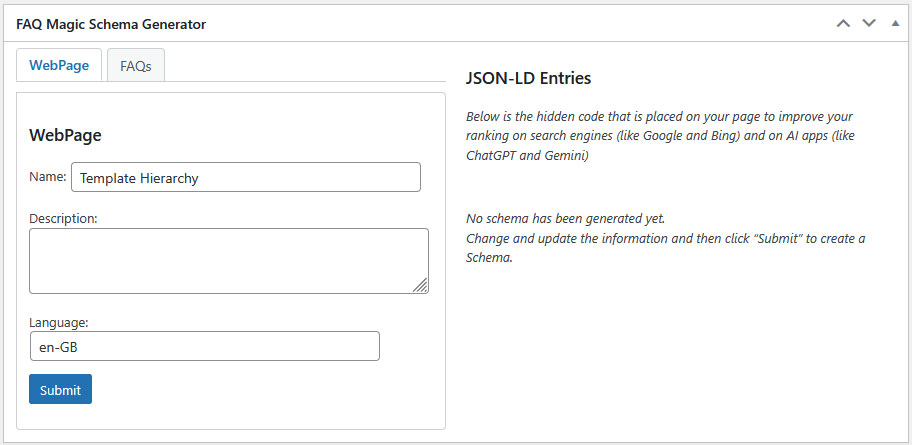 Screenshot-2 FAQ Magic Input Screen